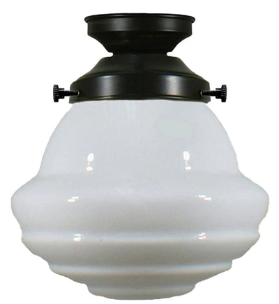 Lode Lighting Batten Fix Lights DIY Batten Fix With Parkville 9" Opal Gloss Glass Lights-For-You 3020018