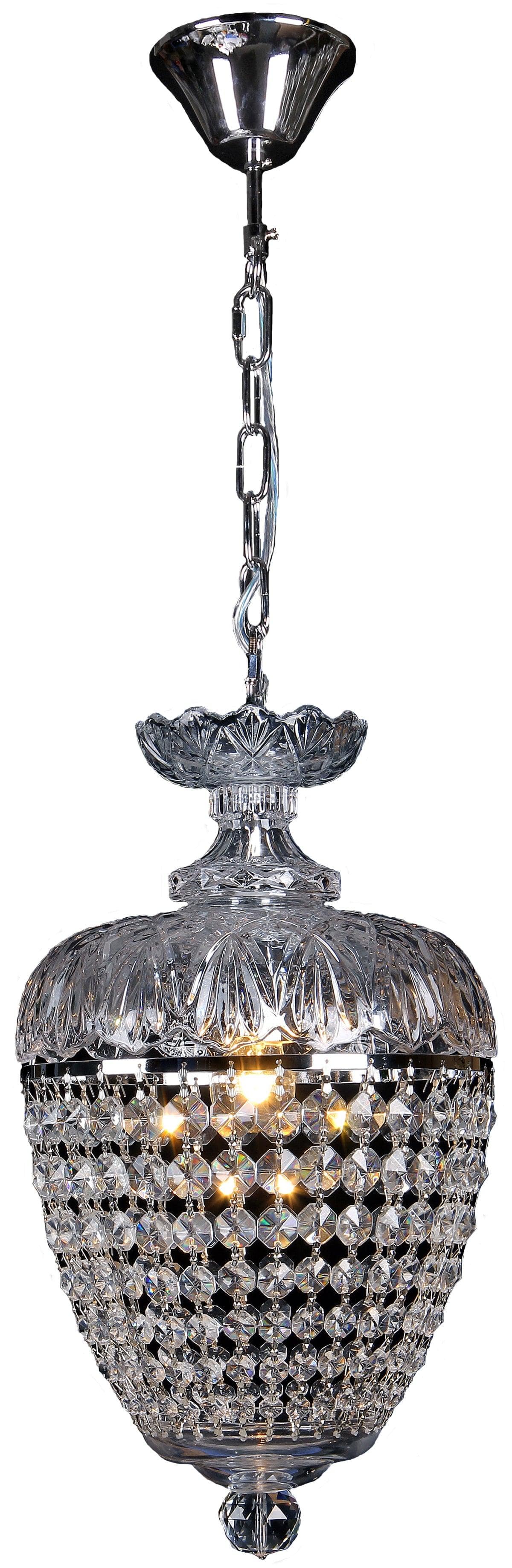 Lode Lighting Chandeliers Chopin Crystal Basket Pendant Light in Chrome Lights-For-You 1000110