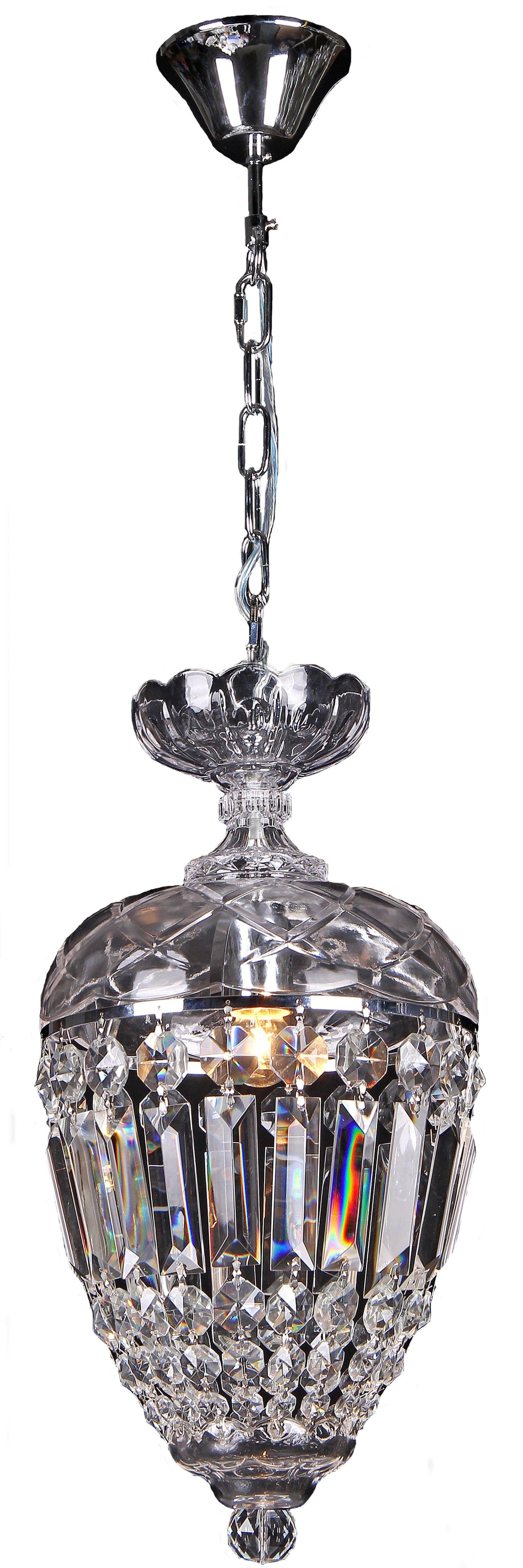Lode Lighting Chandeliers Daylight Or Warm White / Chrome Mozart Crystal Basket Pendant Light in Chrome Lights-For-You 1000341