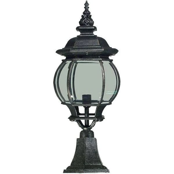 Lode Lighting Exterior Lighting FLINDERS 1LT LARGE PILLAR MOUNT EXTERIOR - ANTIQUE BLACK OR ANTIQUE BRONZE Lights-For-You EXL838BKD8