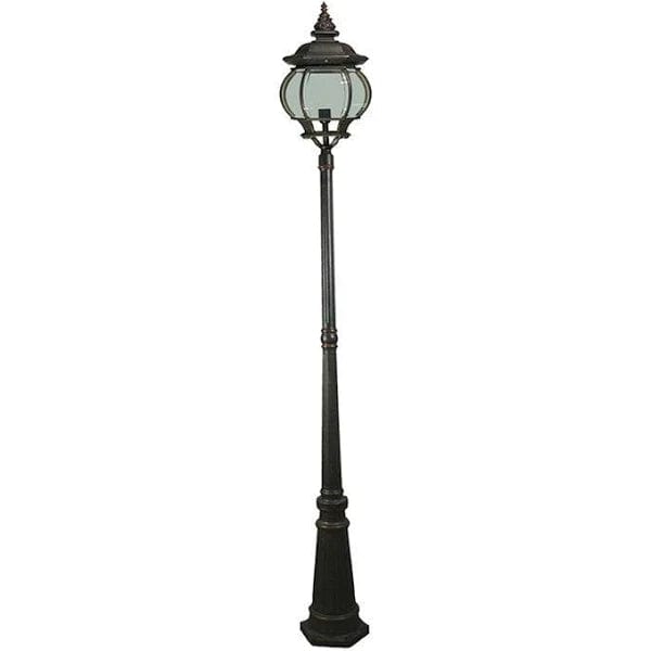 Lode Lighting Exterior Posts FLINDERS 1LT POST EXTERIOR LIGHT - ANTIQUE BLACK OR ANTIQUE BRONZE Lights-For-You EXL839BKD8