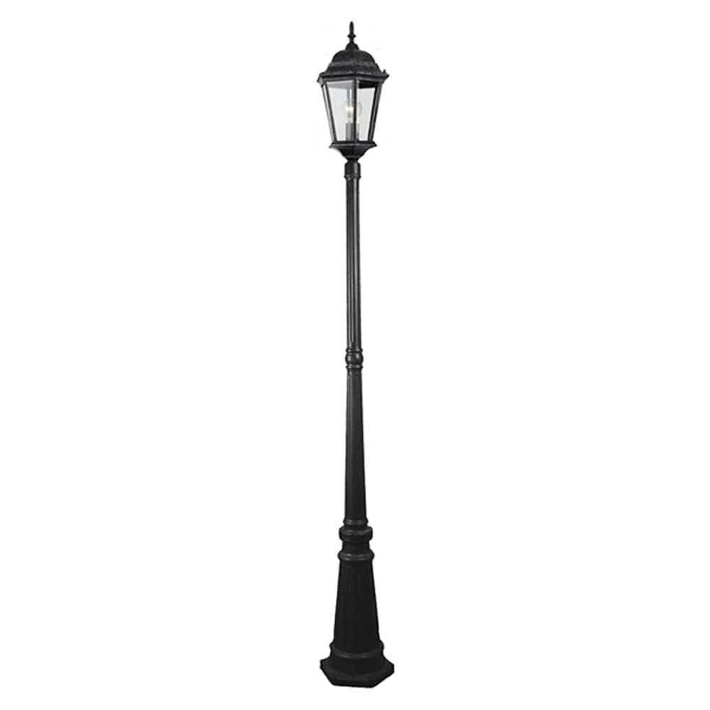 Lode Lighting Exterior Posts Junction Single Post Light Medium 1Lt Antique Black Lights-For-You 1001235