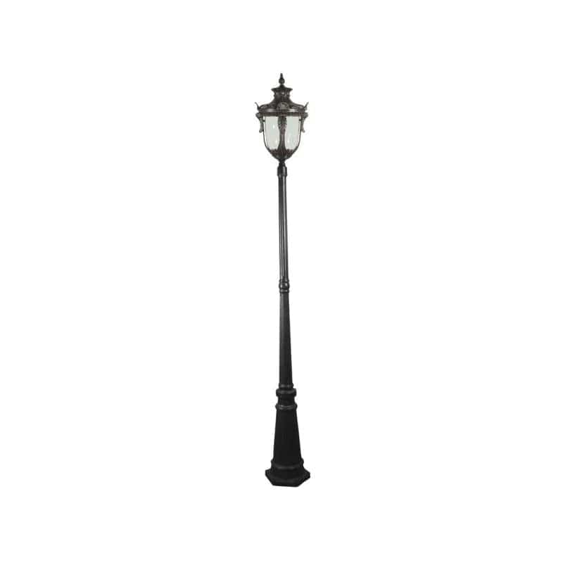 Lode Lighting Exterior Posts WELLINGTON 1LT POST EXTERIOR LIGHT - ANTIQUE BLACK Lights-For-You EXL948BKD8
