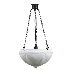 Lode Lighting Indoor Pendants Patina Black 3 Chain Suspension Pendant  With 14" Empire Opal Matt Glass Lights-For-You 3020005