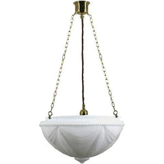 Lode Lighting Indoor Pendants Polished Brass 3 Chain Suspension Pendant  With 14" Empire Opal Matt Glass Lights-For-You 3000011