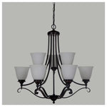 Lode Lighting Indoor Pendants Dallas Chain Pendant in 9 Lt Light w/ Bronze Colour Lights-For-You 1000129