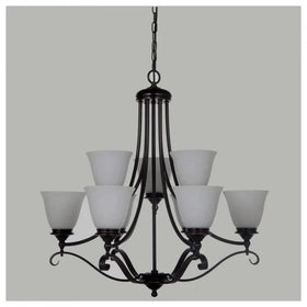 Lode Lighting Indoor Pendants Dallas Chain Pendant in 9 Lt Light w/ Bronze Colour Lights-For-You 1000129