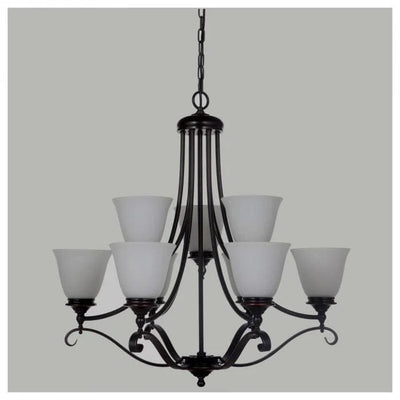 Lode Lighting Indoor Pendants Dallas Chain Pendant in 9 Lt Light w/ Bronze Colour Lights-For-You 1000129