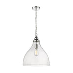 Lode Lighting Indoor Pendants Keys Pendant Light Large 1Lt Chrome/Clear Glass Lights-For-You 1001245