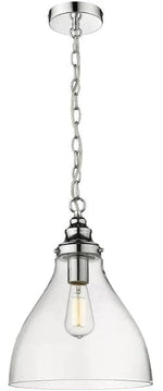 Lode Lighting Indoor Pendants Keys Pendant Light Large 1Lt Chrome/Clear Glass Lights-For-You 1001246