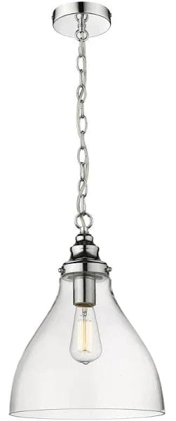 Lode Lighting Indoor Pendants Keys Pendant Light Large 1Lt Chrome/Clear Glass Lights-For-You 1001246