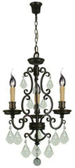 Lode Lighting Indoor Pendants Louis 15th 3 Light Crystal Pendant Light Bronze Lights-For-You 1000295