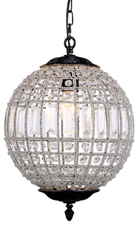 Lode Lighting Indoor Pendants Marseilles Small 1 Light Crystal Ball Pendant Light Lights-For-You 1000811