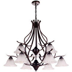 Lode Lighting Indoor Pendants PITTSBURGH 9LT/2TIER BRONZE - PENDANT by Lode Lighting Lights-For-You PDT3243BZD8