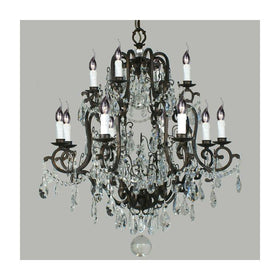 Lode Lighting Indoor Pendants Salzburg 12 Light Crystal Pendant Light Bronze Lights-For-You 1000805