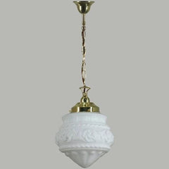 Lode Lighting Indoor Pendants Single Chain Pendant With 8" Premier Opal Matt Glass Lights-For-You 3001193