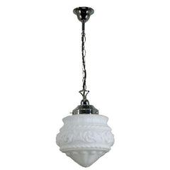 Lode Lighting Indoor Pendants Single Chain Pendant With 8" Premier Opal Matt Glass Lights-For-You 3010231