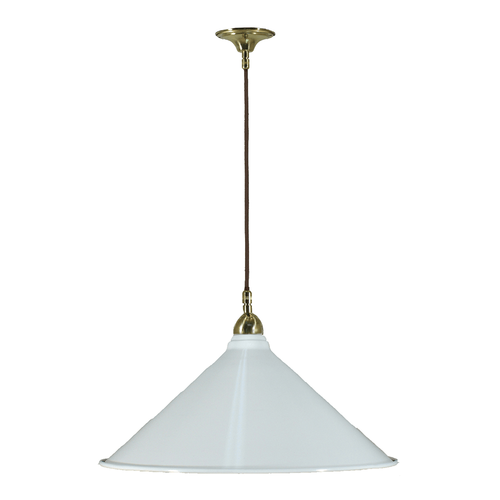 Lode Lighting Indoor Pendants Single Cord Pendant Brass With Edwardian Shade 390mm Lights-For-You 3000131