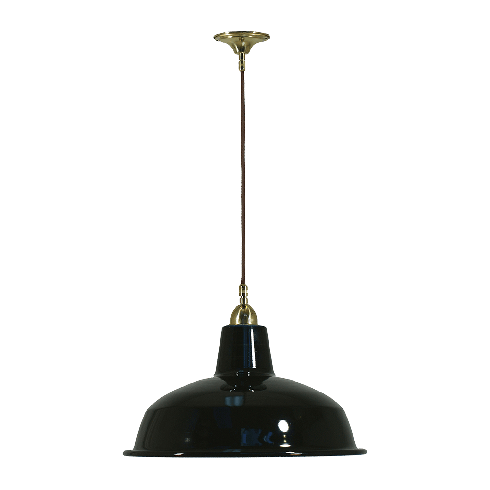 Lode Lighting Indoor Pendants Single Cord Pendant Brass With Warehouse Shade 420mm Lights-For-You 3000108