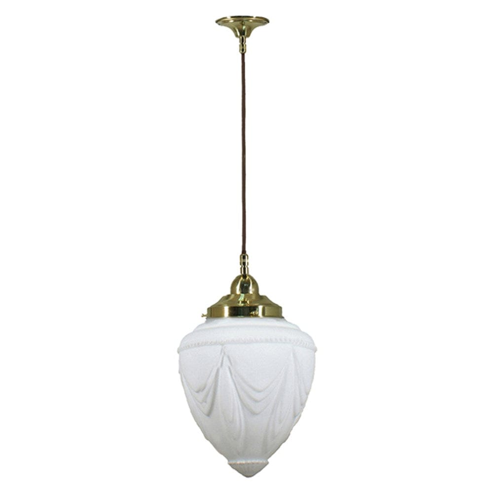 Lode Lighting Indoor Pendants Single Cord Pendant With 8" Empire Opal Matt Glass Lights-For-You 3001111