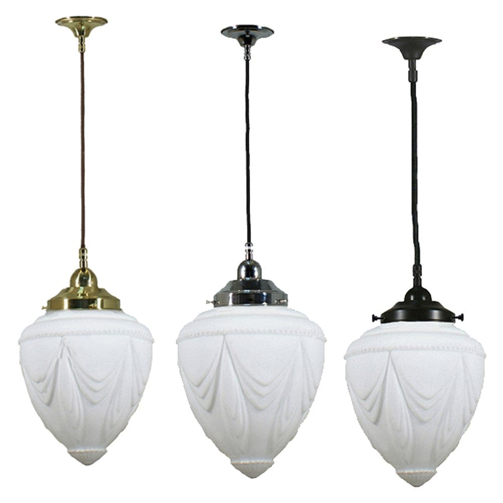Lode Lighting Indoor Pendants Single Cord Pendant With 8" Empire Opal Matt Glass Lights-For-You