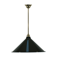 Lode Lighting Indoor Pendants Single Rod 1/2"Brass Pendant With Edwardian Shade 390mm Lights-For-You 3000128