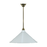 Lode Lighting Indoor Pendants Single Rod 1/2"Brass Pendant With Edwardian Shade 390mm Lights-For-You 3000132