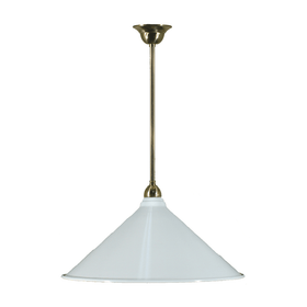 Lode Lighting Indoor Pendants Single Rod 1/2"Brass Pendant With Edwardian Shade 390mm Lights-For-You 3000132