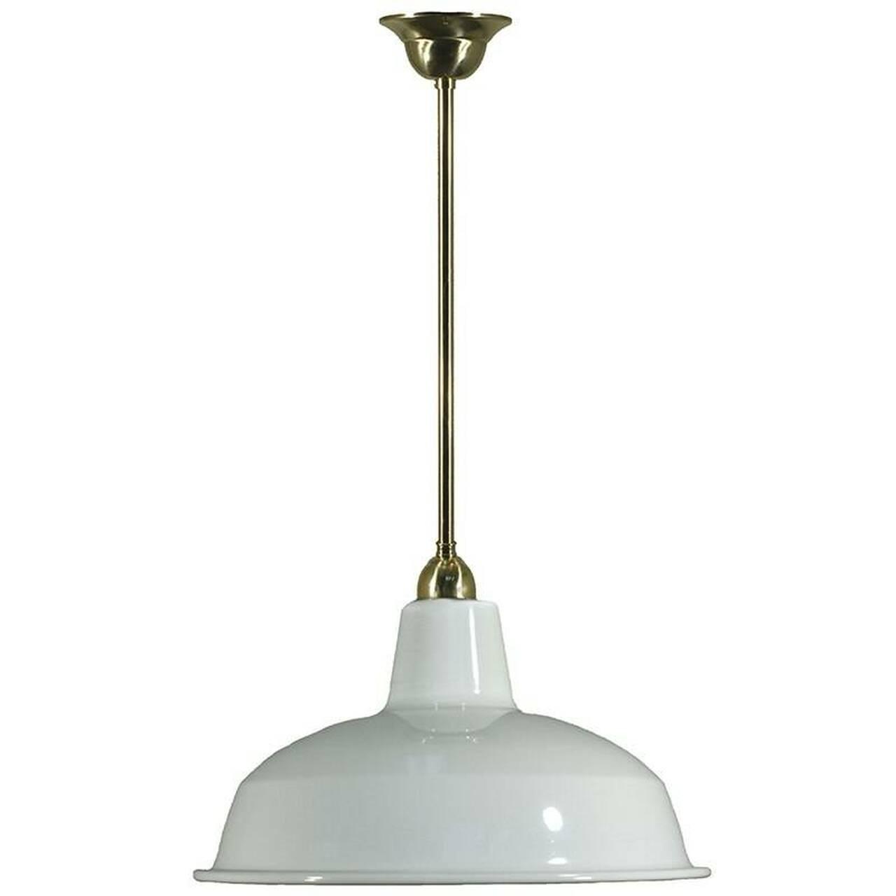 Lode Lighting Indoor Pendants Single Rod 1/2"Brass Pendant With Warehouse Shade 300mm Lights-For-You 3000277