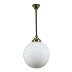 Lode Lighting Indoor Pendants Single Rod Pendant Light With 12" Sphere Lights-For-You 3000278