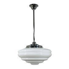 Lode Lighting Indoor Pendants Chrome Single Rod Pendant With Chateau Opal Gloss Glass by Lode Lighting Lights-For-You 3010191