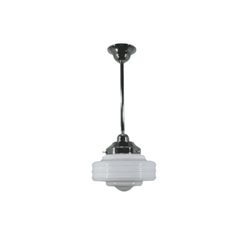 Lode Lighting Indoor Pendants Chrome Single Rod Pendant With Detroit 8" Opal Gloss Glass Lights-For-You 3010179