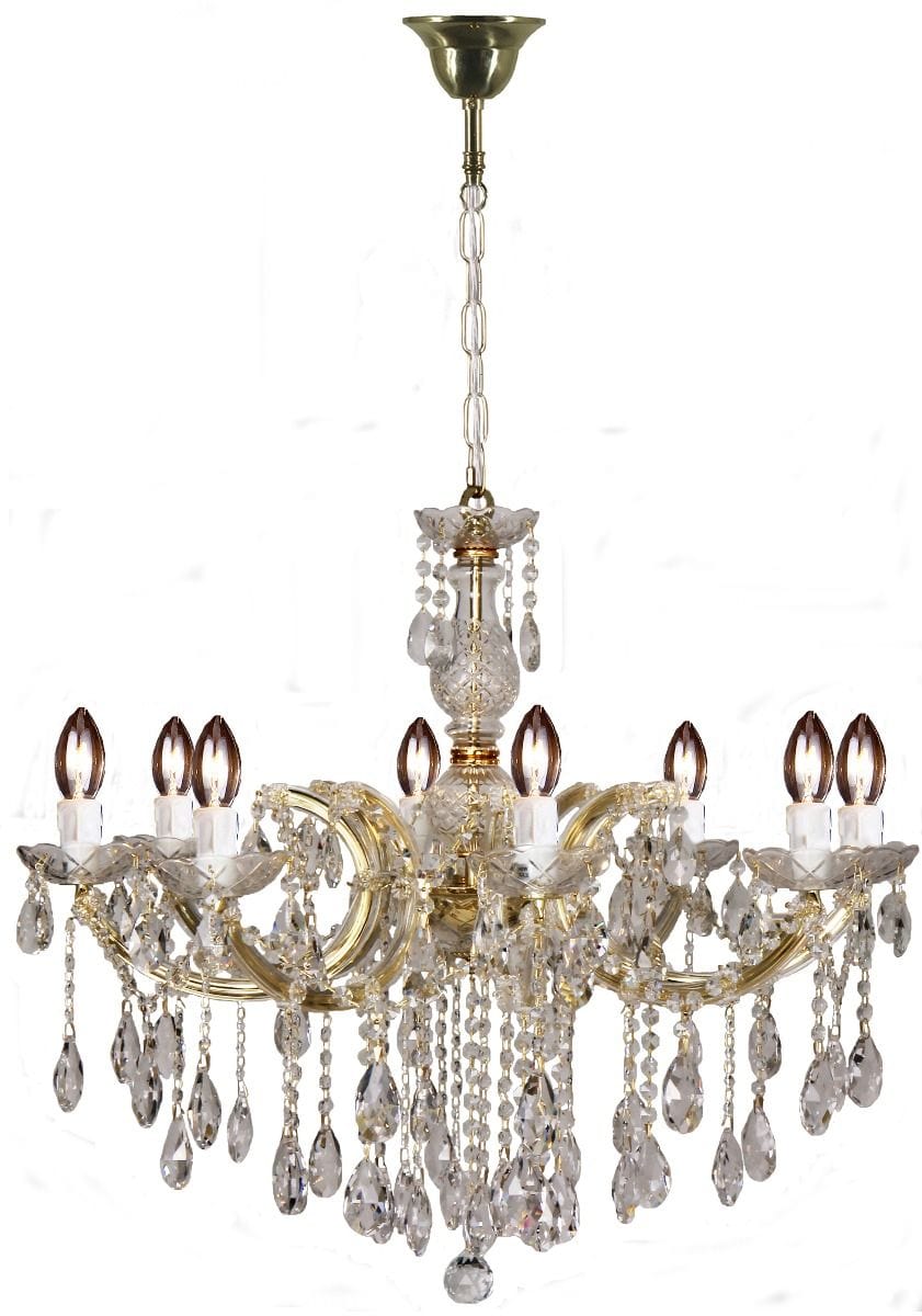 Lode Lighting Indoor Pendants Zurich Crystal Chandelier 8Lt Pendant Light Lights-For-You PDT1092GDD8