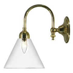 Lode Lighting Indoor Wall Lights Brass / Clear Loxton Indoor Wall Light in Brass or Chrome with Cono Clear/Opal Glass Lights-For-You 3001175