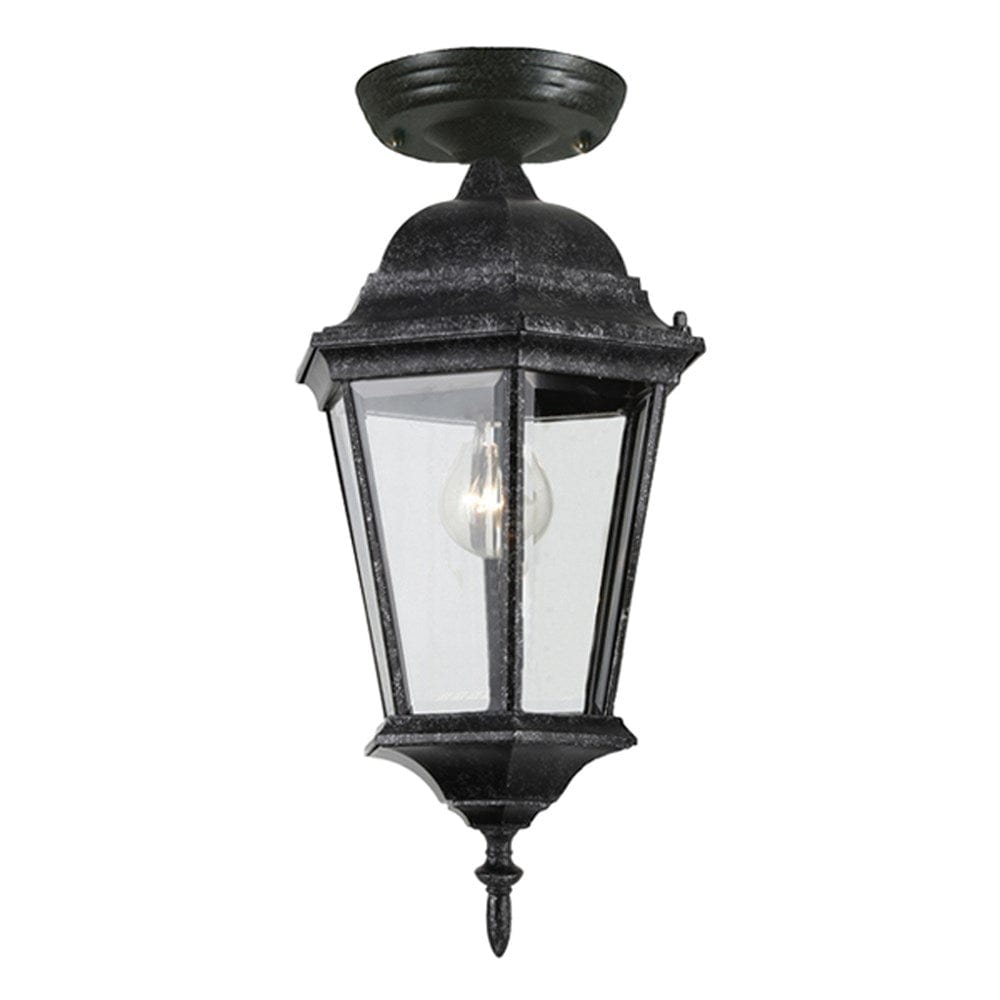 Lode Lighting Outdoor Ceiling Lights Junction Under Eave Light Small 1Lt Antique Black Lights-For-You 1001242