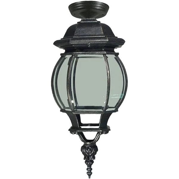 Lode Lighting Outdoor Pendants FLINDERS 1LT MEDIUM UNDER EAVE EXTERIOR - ANTIQUE BLACK OR ANTIQUE BRONZE Lights-For-You EXL874BKD8