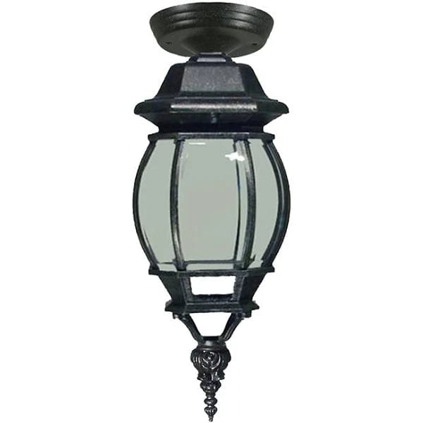 Lode Lighting Outdoor Pendants FLINDERS 1LT SMALL UNDER EAVE EXTERIOR - ANTIQUE BLACK OR ANTIQUE BRONZE Lights-For-You EXL873BKD8