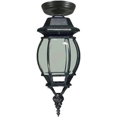 Lode Lighting Outdoor Pendants FLINDERS 1LT SMALL UNDER EAVE EXTERIOR - ANTIQUE BLACK OR ANTIQUE BRONZE Lights-For-You EXL873BKD8
