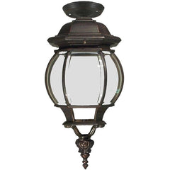 Lode Lighting Outdoor Pendants FLINDERS 1LT SMALL UNDER EAVE EXTERIOR - ANTIQUE BLACK OR ANTIQUE BRONZE Lights-For-You EXL873BZD8