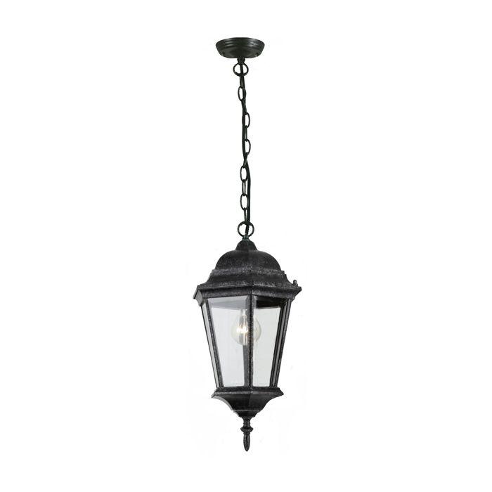 Lode Lighting Outdoor Pendants JUNCTION 1LT CHAIN EXTERIOR PENDANT - ANTIQUE BLACK Lights-For-You EXL005BKD8