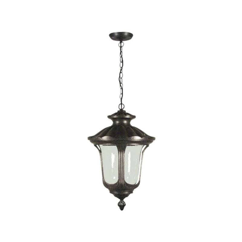 Lode Lighting Outdoor Pendants WATERFORD 1LT CHAIN EXTERIOR PENDANT - ANTIQUE BLACK Lights-For-You PDT2189BKD8