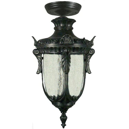 Lode Lighting Outdoor Pendants WELLINGTON 1LT MEDIUM UNDER EAVE EXTERIOR - ANTIQUE BLACK Lights-For-You EXL947BKD8