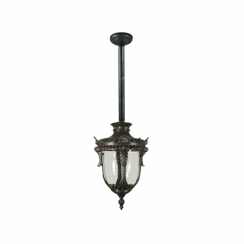 Lode Lighting Outdoor Pendants WELLINGTON 1LT ROD EXTERIOR PENDANT - ANTIQUE BLACK Lights-For-You EXL1272BKD8