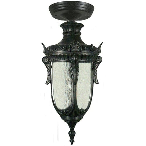 Lode Lighting Outdoor Pendants WELLINGTON 1LT SMALL UNDER EAVE EXTERIOR - ANTIQUE BLACK Lights-For-You EXL945BKD8