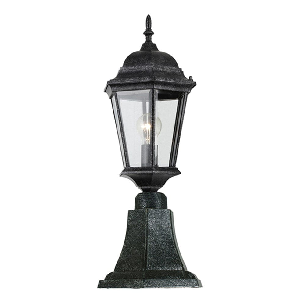 Lode Lighting Pillar Mount Junction Pillar Mount Light Small 1Lt Antique Black Lights-For-You 1001239