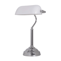 Lode Lighting Table Lamps Chrome Study Table Lamp Chrome  With Opal Gloss Glass by Lode Lighting 1000085