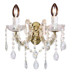 Lode Lighting Wall Lights Zurich Crystal Indoor Wall Light 2xE14 Lights-For-You WBK1560GDD8