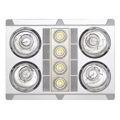 Martec Lighting Bathroom Heaters 460m³/h Martec Lighting Profile Plus 4 3-in-1 Lights-For-You MBHP4LS 9312375501183