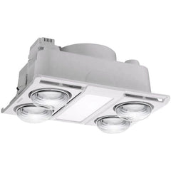 Martec Lighting Bathroom Heaters 460m³/hr Profile Panel 4 3-in-1 Bathroom Heater Lights-For-You MBHN4LW 9312375506904