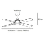 Martec Lighting Ceiling Fans 48" Discovery II AC Ceiling Fan Black, White Lights-For-You